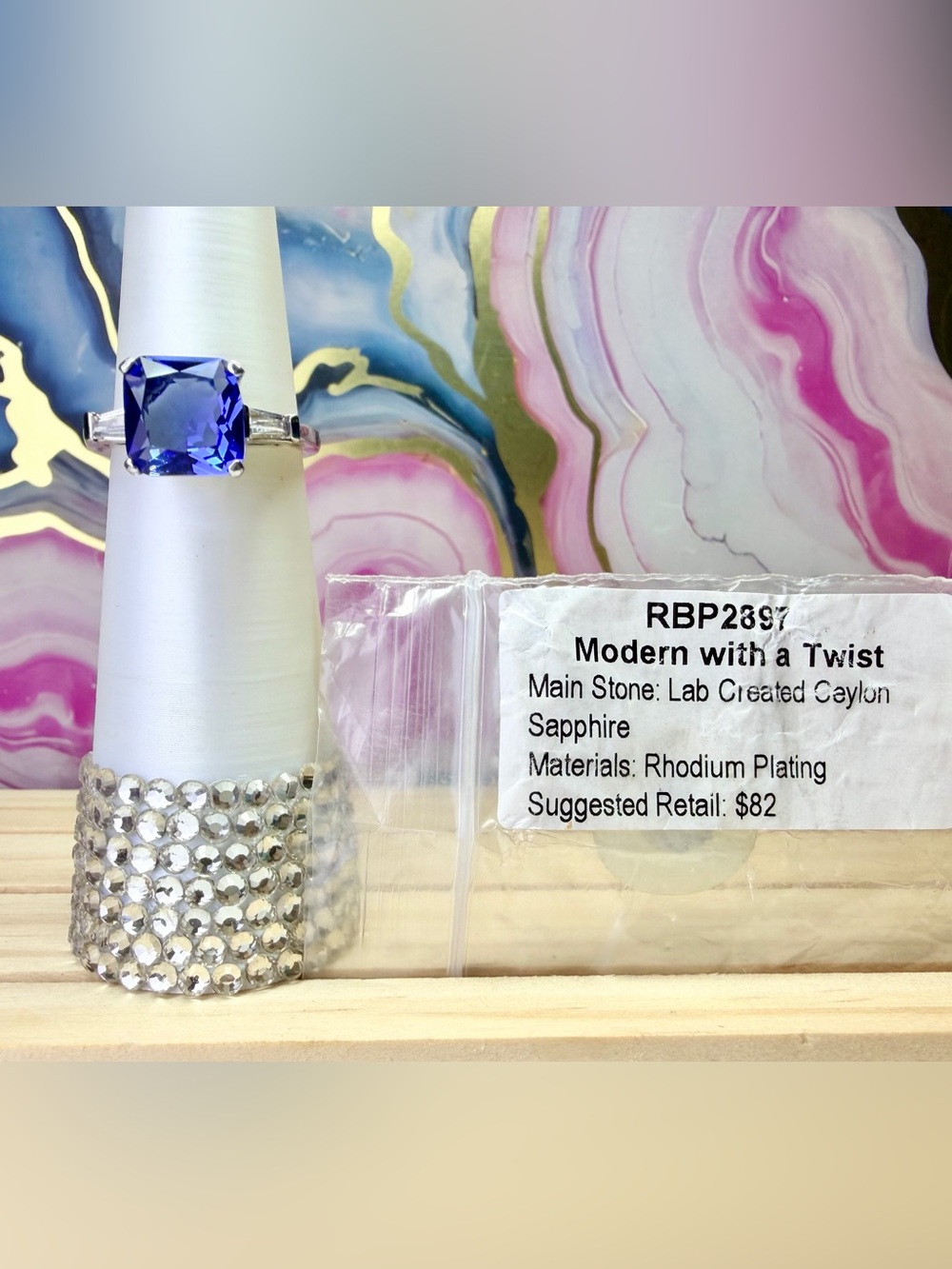 RETRO Bomb Party Ring - “Modern With A Twist” Size 9, RBP2897